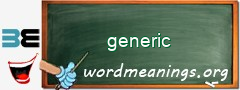 WordMeaning blackboard for generic